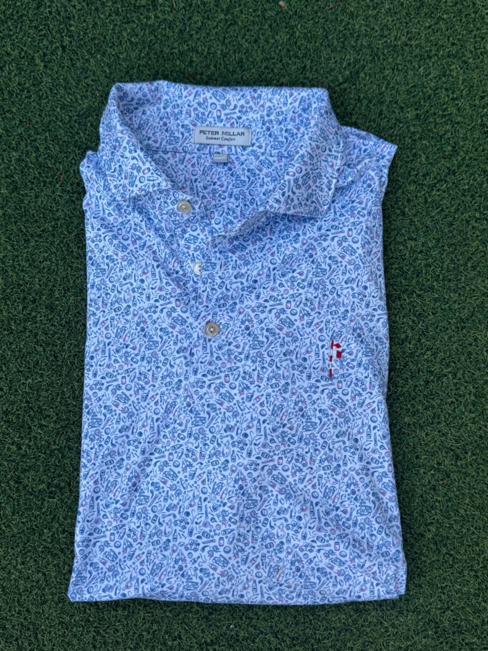Peter Millar Men's golf polo, with Country Club logo Men's Large - Picture 8 of 8
